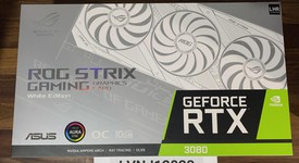 New
													Asus GeForce RTX 3080 - ROG-STRIX-RTX3080-O10G-WHITE, Strix White OC, photo 1 of 4