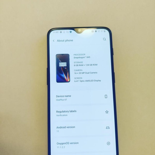 OnePlus 6T - Unlocked, 128 GB, Black, 8 GB, A6013