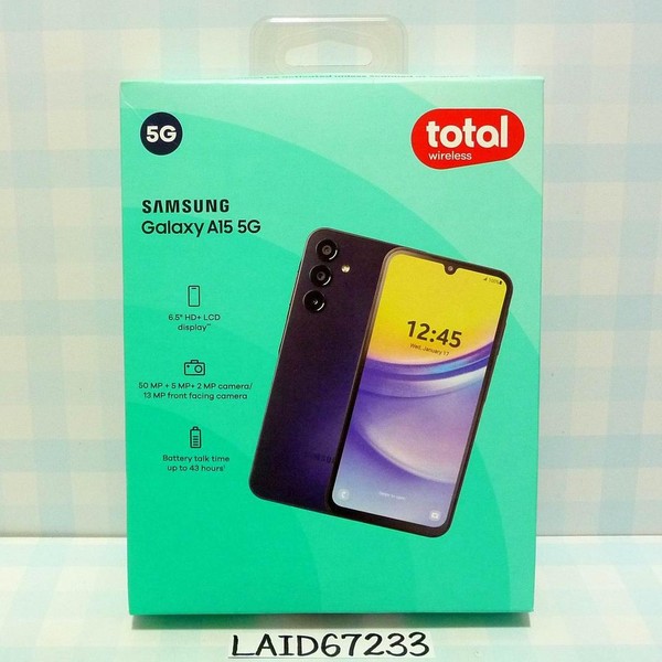 Samsung Galaxy A15 5G - Total Wireless, 64 GB, Black & Blue, 4 GB