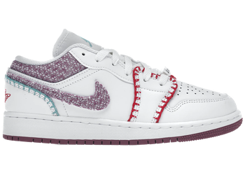 Jordan 1 Low White Light Bordeuax (GS) for sale