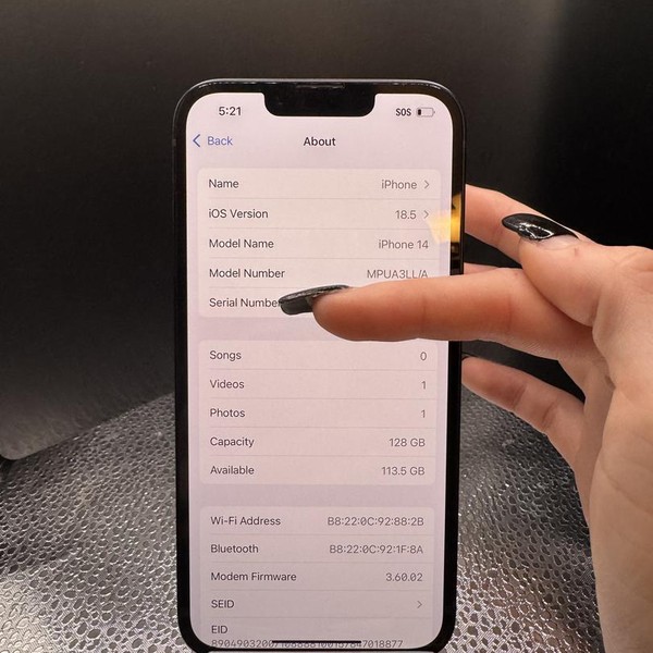 Apple iPhone 14 - T-Mobile, 128 GB, Midnight, A2649