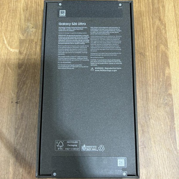 Samsung Galaxy S26 Ultra - Unlocked, 256 GB, Black, 12 GB, SM-S948U1