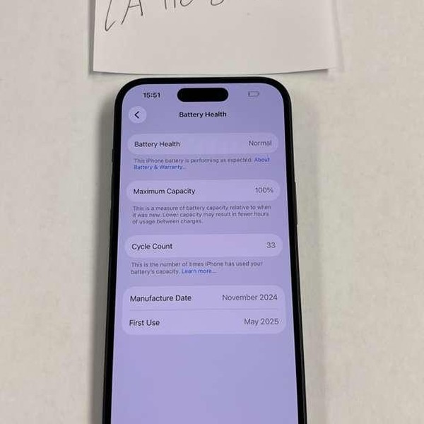Apple iPhone 15 - AT&T, 128 GB, Black, A2846