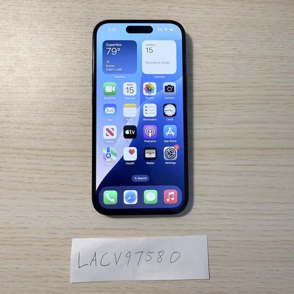 Apple iPhone 15 - Unlocked, 128 GB, Black, A2846