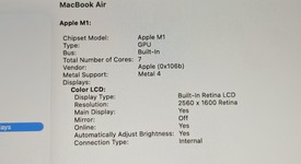 Good
													MacBook Air 2020 - 13" - Apple M1, Gray, 256 GB, 8 GB, photo 5 of 9