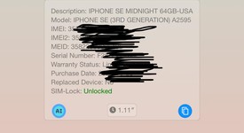 New
													Apple iPhone SE 3rd Gen 2022 - Unlocked, Midnight, 64 GB, A2595, photo 3 of 5