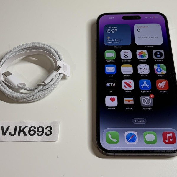 Apple iPhone 14 Pro Max - Unlocked, 128 GB, Purple, A2651