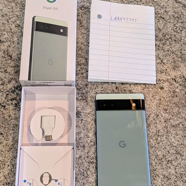 Google Pixel 6a - Unlocked, Sage, 128 GB, 6 GB, GX7AS