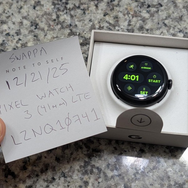 Google Pixel Watch 3 - Unlocked, Black, 41mm, LTE