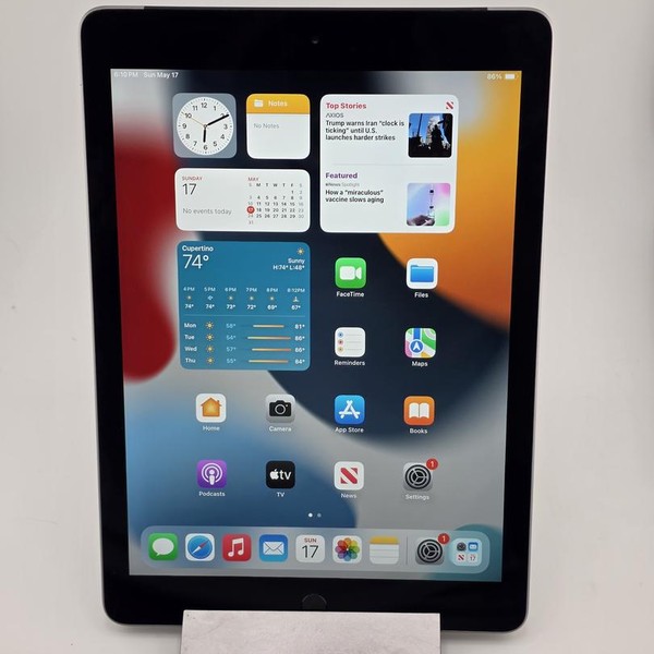 Apple iPad (6th Gen) - Unlocked, 32 GB, Gray, A1954
