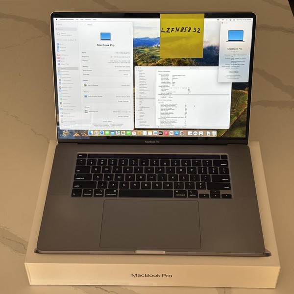 MacBook Pro 2019 - 16 inch - 1 TB, Gray, 16 GB, Intel Core i9
