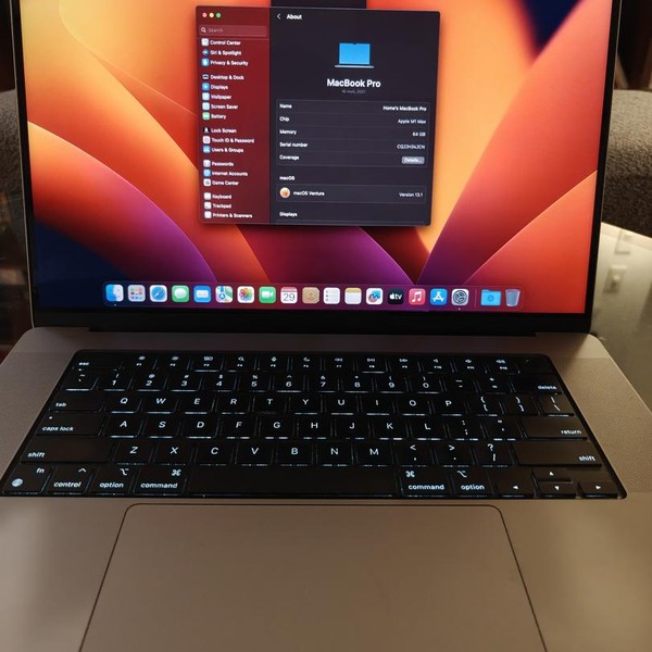 MacBook Pro 2021 - 16 inch - 4 TB, Silver, 64 GB, Apple M1 Max