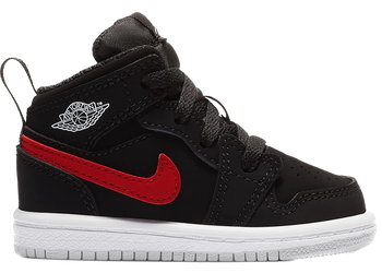 Jordan 1 Mid Multi-Color Swoosh Black (TD) for sale