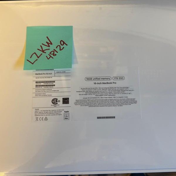 MacBook Pro 2021 - 16 inch - 1 TB, Gray, 16 GB, Apple M1 Pro 10-core