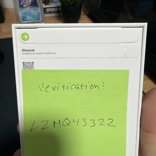 Apple iPhone Air - Unlocked, Space Black, 256 GB, A3260