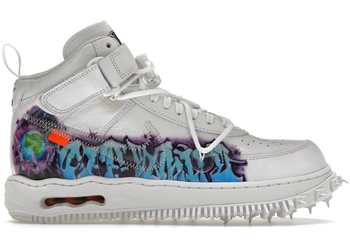 Nike Air Force 1 Mid Off-White Graffiti White for sale
