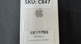Good
													Apple iPhone 12 - Unlocked, White, 64 GB, A2172, photo 1 of 7