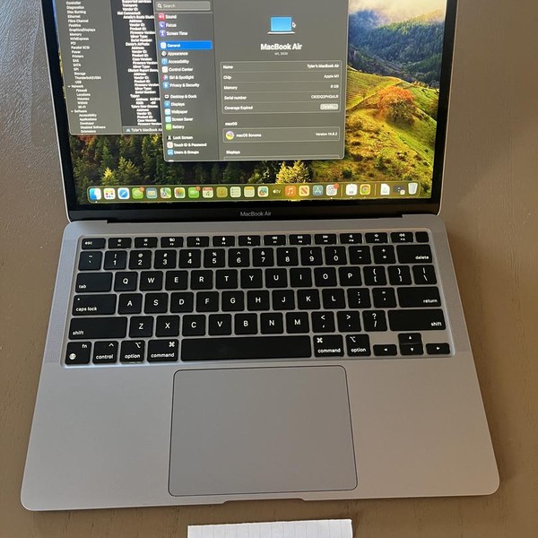 MacBook Air 2020 - 13 inch - 256 GB, Gray, 8 GB, Apple M1