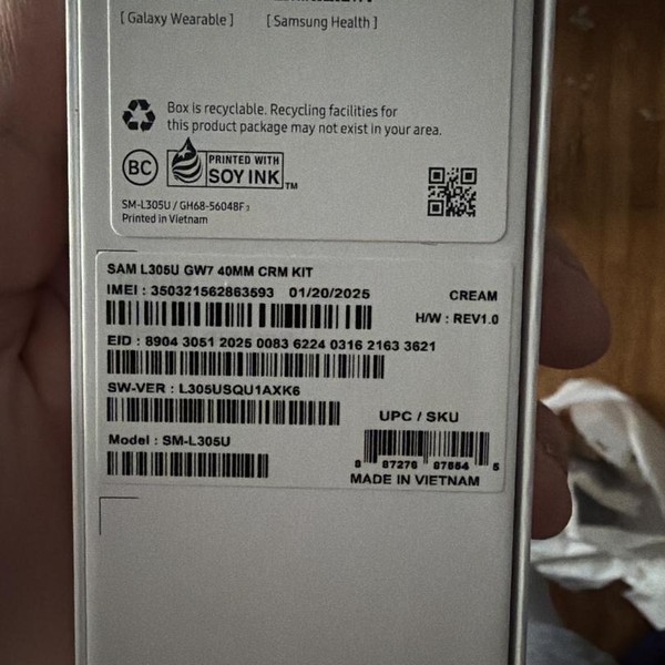 Samsung Galaxy Watch7 - AT&T, Cream, SM-L305U, 40mm