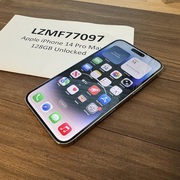 Apple iPhone 14 Pro Max - Unlocked, 128 GB, Silver, A2651