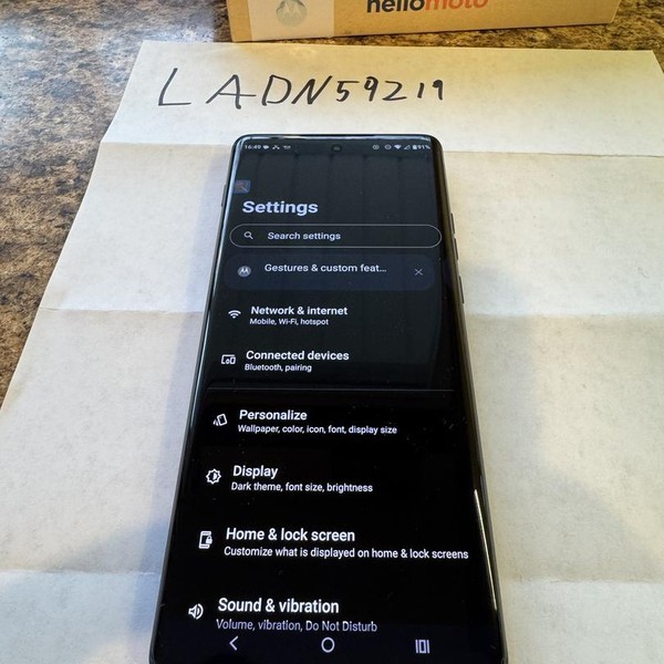 Motorola Edge (2024) - Unlocked, 256 GB, Black, 8 GB