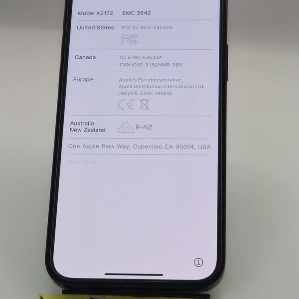 Apple iPhone 12 - Unlocked, Black, 64 GB, A2172