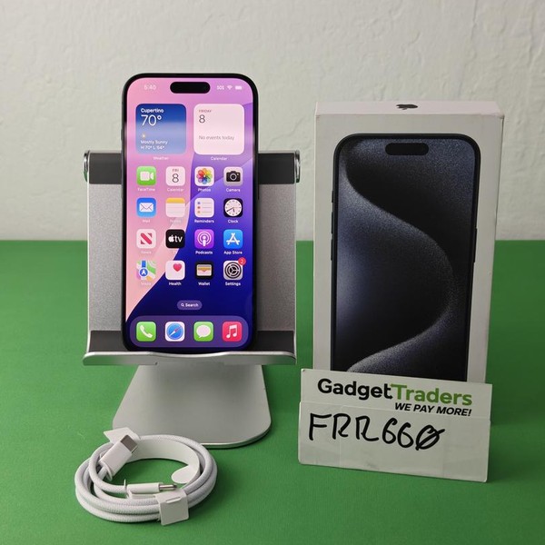 Apple iPhone 15 Pro - Unlocked, 256 GB, Blue, A2848
