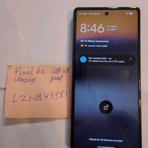 Google Pixel 6a - Verizon, 128 GB, Charcoal, 6 GB, GB62Z