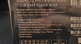 New
													Xiaomi 13 Pro - Unlocked Non-US, Black, 256 GB, 12 GB, photo 4 of 4