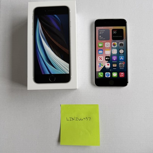 Apple iPhone SE 2nd Gen 2020 - Unlocked, 128 GB, White, A2275