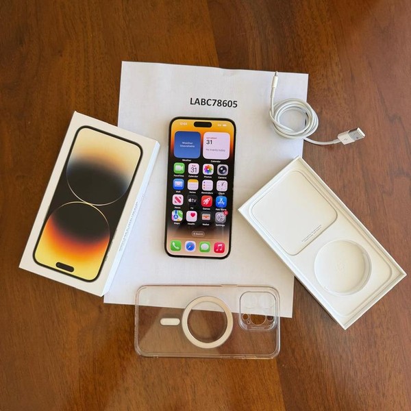 Apple iPhone 14 Pro Max - Unlocked, 256 GB, Gold, A2651