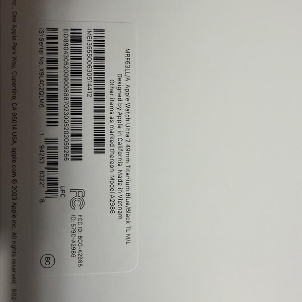 Apple Watch Ultra 2 49mm - Unlocked, Black, A2986