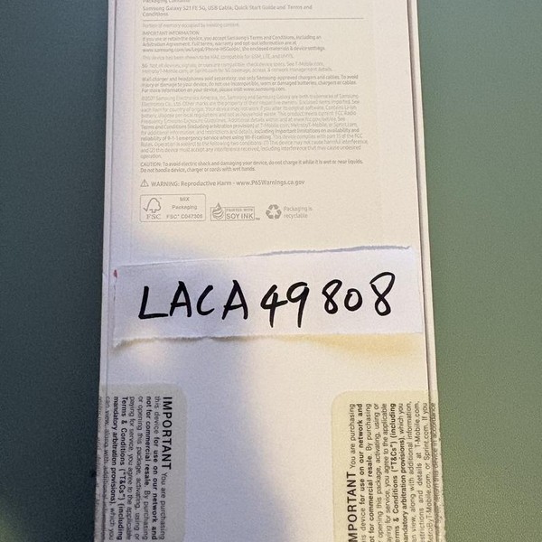 Samsung Galaxy S21 FE 5G - T-Mobile, 128 GB, Navy Blue, 6 GB, SM-G990U