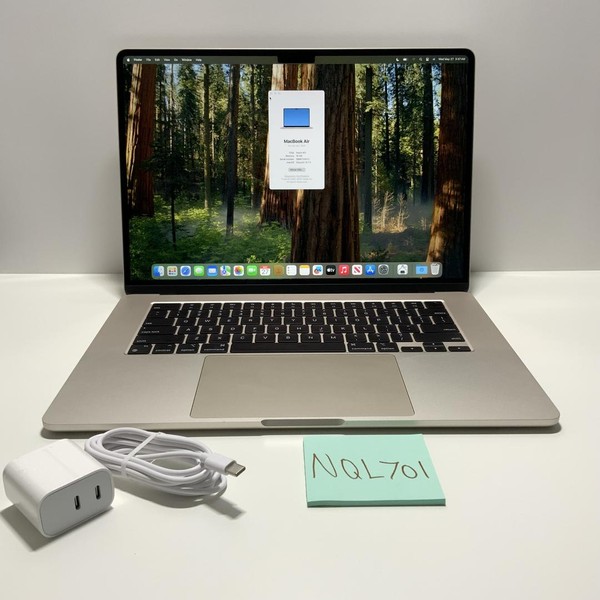 MacBook Air 2024 (M3) - 15 inch - 256 GB, Starlight, 16 GB, Apple M3, 10-core GPU