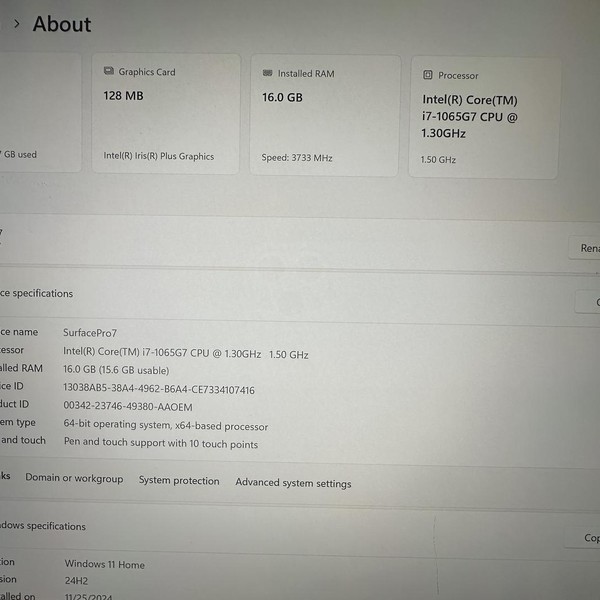 Microsoft Surface Pro 7 - I7, Black, 512 GB, 16 GB