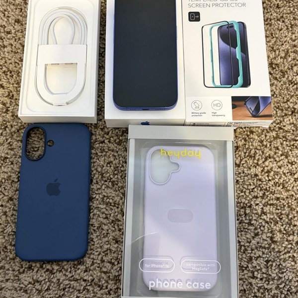 Apple iPhone 16 - Unlocked, 128 GB, Ultramarine, A3081