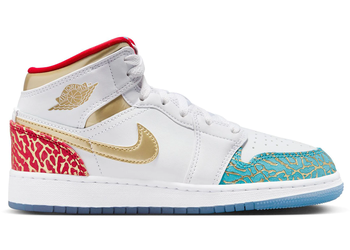 Jordan 1 Mid Sneaker School NC to Chicago (GS) for sale