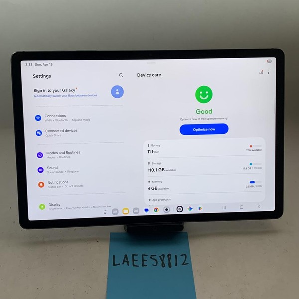 Samsung Galaxy Tab S9 Plus FE - Wi-Fi, 128 GB, Gray, 8 GB