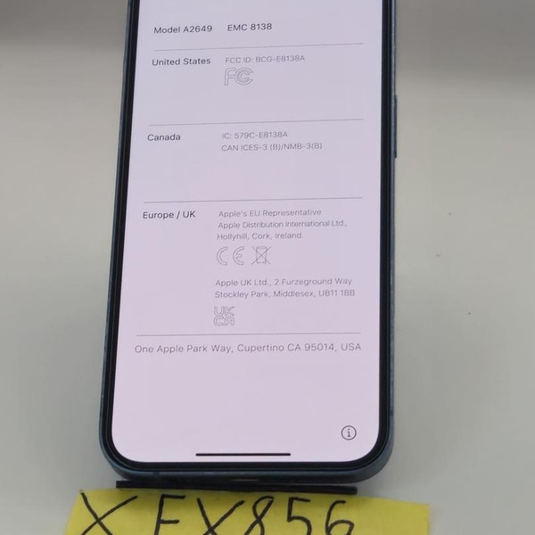 Apple iPhone 14 - Unlocked, 128 GB, Blue, A2649