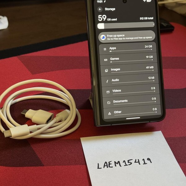 Google Pixel Fold - Verizon, 512 GB, Obsidian, 12 GB, G9FPL