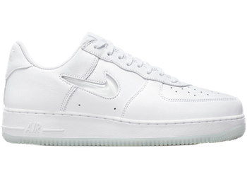 Nike Air Force 1 Low '07 Retro Color of the Month Jewel Swoosh Triple White for sale