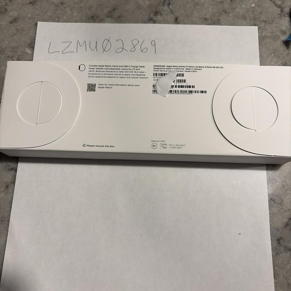 Apple Watch Series 10 42mm - Unlocked, Black, A3001 - Cellular, Aluminum