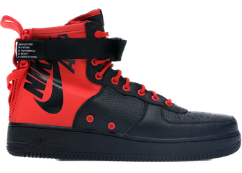 Nike SF Air Force 1 Mid Habanero Red Black for sale