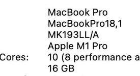 Mint
													MacBook Pro 2021 - 16" - Apple M1 Pro 10-core, Gray, 1 TB, 16 GB, photo 4 of 13