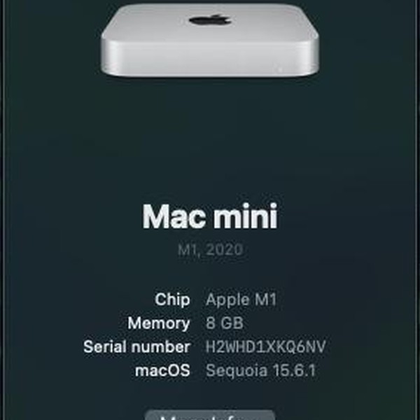 Mac mini 2020 - 256 GB, Silver, 8 GB, Apple M1
