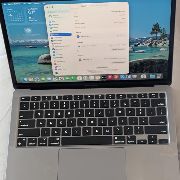 MacBook Air 2020 - 13 inch - 512 GB, Gray, 8 GB, Apple M1