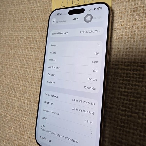 Apple iPhone 16 Pro Max - Unlocked, 256 GB, Desert, A3084