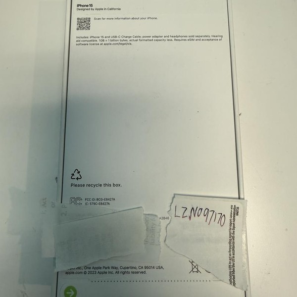 Apple iPhone 15 - Unlocked, 128 GB, Black, A2846