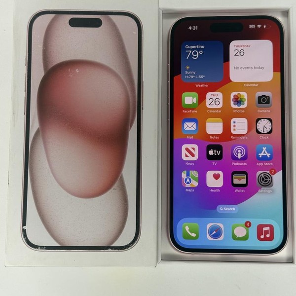 Apple iPhone 15 - T-Mobile, 128 GB, Pink, A2846
