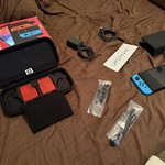 Mint Nintendo Switch - OLED - 64 GB, Red & Blue